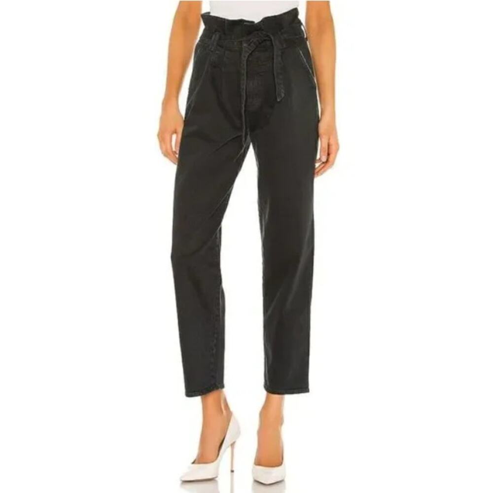Mother Superior The Greaser Paperbag Pleat Jeans The Devil May Care Gray size 24